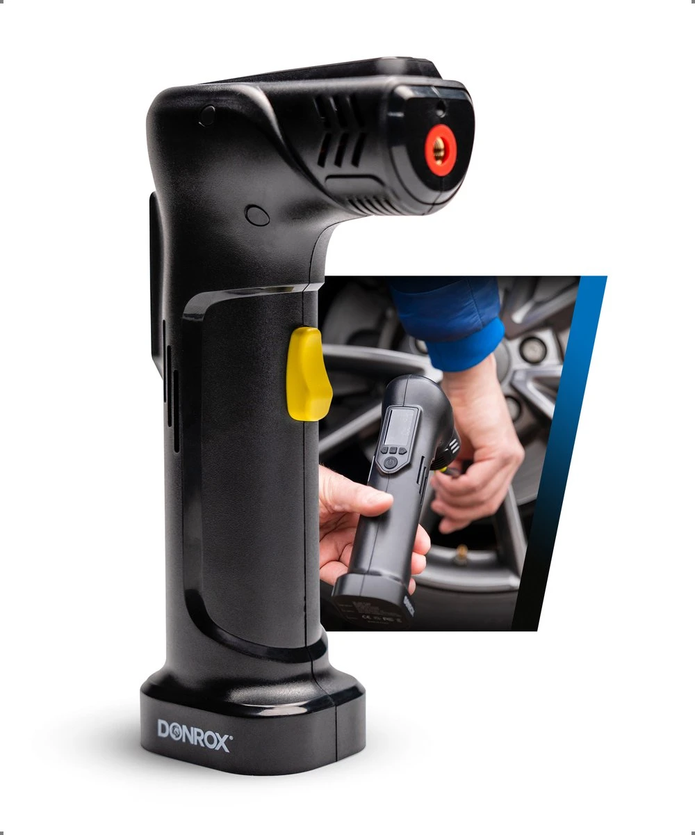 Donrox Ride A922 Draagbare Compressor Bandenpomp - 12V Luchtcompressor Oplaadbaar - Fiets Tot Camper - Elektrische Fietspomp 4 Donrox Ride A922 Draagbare Compressor Bandenpomp - 12V Luchtcompressor Oplaadbaar - Fiets Tot Camper - Elektrische Fietspomp - Afbeelding 2