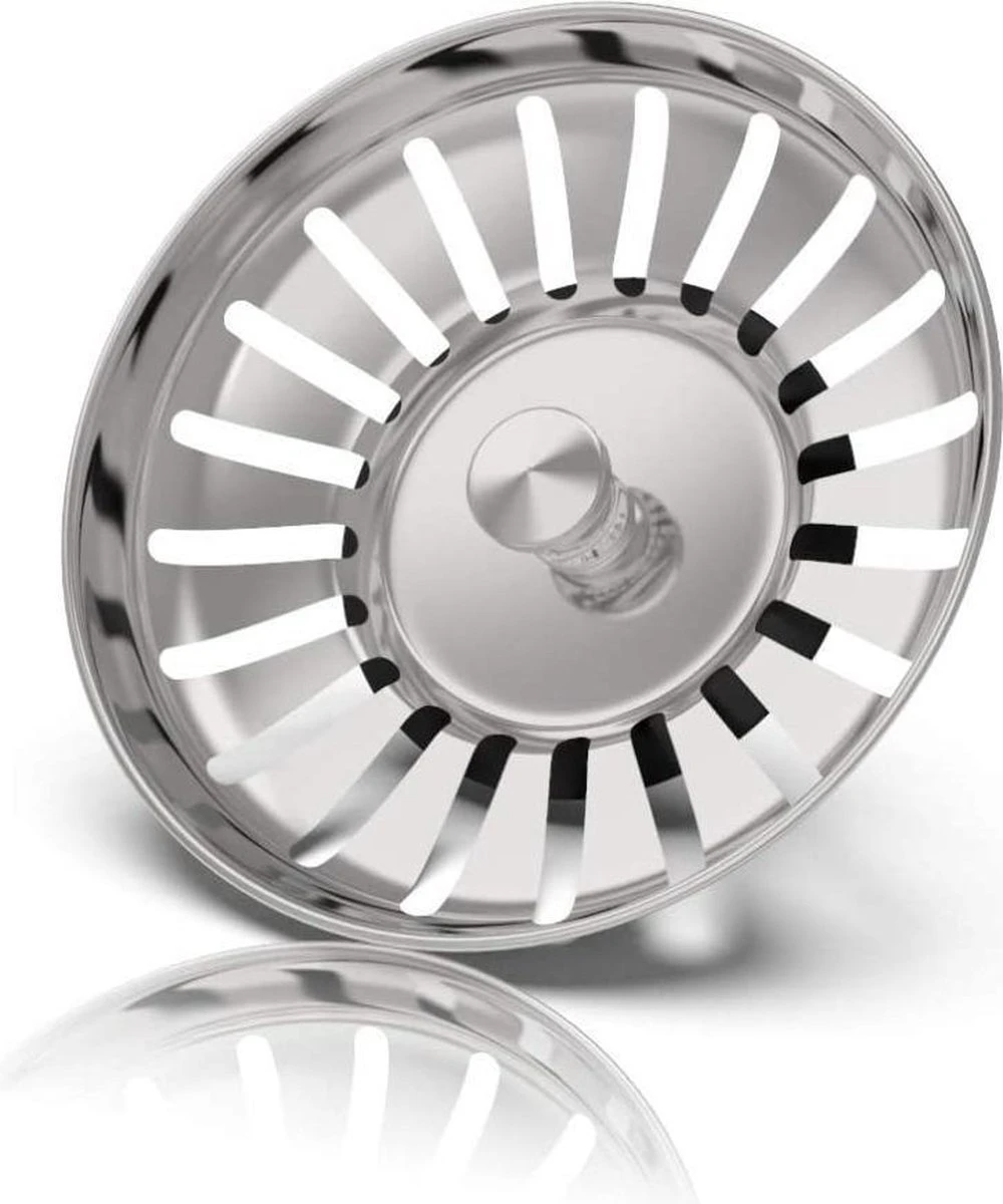 RVS Gootsteen Korfplug Afvoerplug Keuken - Geen Verstopping – Spoelbak Zeef - Afvoerstopper – Gootsteen Zeef - 84 Mm 3 RVS Gootsteen Korfplug Afvoerplug Keuken - Geen Verstopping – Spoelbak Zeef - Afvoerstopper – Gootsteen Zeef - 84 Mm