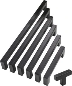 Merkloos Handgreep Zwart Vierkant - 96 Mm Hartafstand - Handvat Voor Kast, Keukenkast, Lade Of Deurtje - Keukengreep - Meubelgreep - Kastgreep - Deurgreep -WerkPro Verkoopwinkel 1007x1200 4