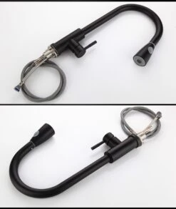 Merkloos Vision Zwarte Uittrekbare Keukenkraan RVS | Boog Vormig | Keukenkraan Zwart | Mengkraan | Badkamer Kraan -WerkPro Verkoopwinkel 1010x1200 2