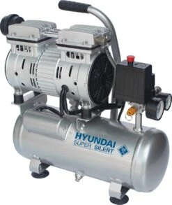 Hyundai Stille 59dB Compressor 6 Liter - 8 BAR Olievrij Low Noise - 'Super Silent’ -WerkPro Verkoopwinkel 1013x1200