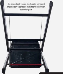 Buxibo - Keukentrapje/Vouwladder - Keukenopstapje - Opvouwbare Ladderkruk - Trapladder - Anti-Slip - Metaal - Zwart -WerkPro Verkoopwinkel 1020x1200 7