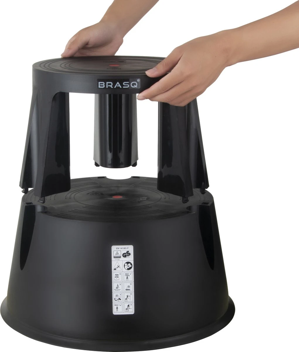 BRASQ Opstapkrukje Zwart Kunststof Comfort ST200 8 BRASQ Opstapkrukje Zwart Kunststof Comfort ST200 - Afbeelding 6