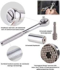 3-delige Universele Dopsleutelset - Doppenset - Met Ratel - Dopsleutel - Moersleutel - Steeksleutel - Bahco - Ringsleutel - Steeksleutelset - 7 T/m 19 Mm - 1/4 3/4 Inch - Toepasbaar Op Alle Bouten, Moeren, Vlinders, Haken - Te Gebruiken Op Powertools -WerkPro Verkoopwinkel 1027x1200 4