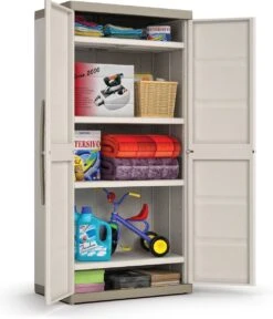 Keter Excellence XL Opbergkast Hoog - 4 Planken - 54x89x182cm - Beige/Taupe -WerkPro Verkoopwinkel 1029x1200 6