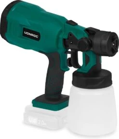 VONROC Accu Verfspuit – VPower 20V (excl. Accu & Snellader) – Inhoud 800 Ml – Incl. Accessoires