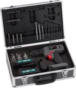 Powerplus POWESET1 - Accu Boormachine - 18V - Incl. 2 X 1,3Ah Accu En Lader - 153-delige Alu Gereedschapskoffer - Voor Hout, Steen En Metaal -WerkPro Verkoopwinkel 1034x1200 1