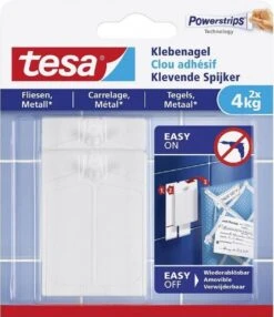 Tesa Klevende Spijker TegelMetaal 4Kg - 2 Stuks