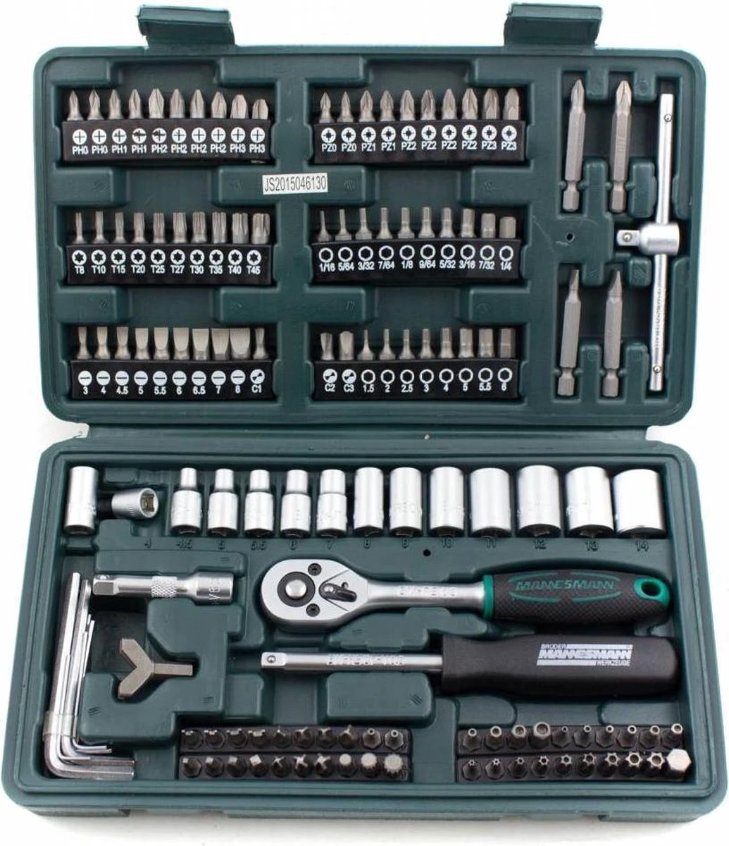 Brüder Mannesmann 29166 Dopsleutelset Metrisch 1/4 (6.3 Mm) 130-delig 4 Brüder Mannesmann 29166 Dopsleutelset Metrisch 1/4 (6.3 Mm) 130-delig - Afbeelding 2