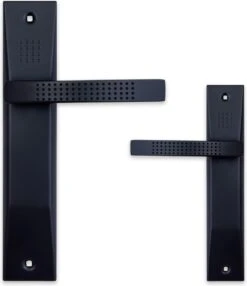 Tokyo - Deurklink Set Op Schild - Mat Zwart - Met Terugslagveer -WerkPro Verkoopwinkel 1036x1200 2