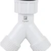 Fyveli Y Stuk Kraan Splitter - Aanvoer Y Stuk Voor Wasmachine En Vaatwasser - 3/4" - PP - Lange Uitloop