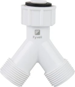 Fyveli Y Stuk Kraan Splitter - Aanvoer Y Stuk Voor Wasmachine En Vaatwasser - 3/4" - PP - Lange Uitloop