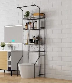 Sens Design Wasmachine Rek - WC Kast - Zwart Metaal -WerkPro Verkoopwinkel 1042x1200 12