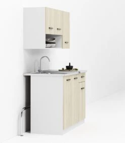 Kleine Keuken 120 Cm – Keukenblok Met Keukenkastjes Spoelbak & Sifon – Keuken Klein – Mini Keuken - Kitchenette – Perfecthomeshop -WerkPro Verkoopwinkel 1051x1200 3