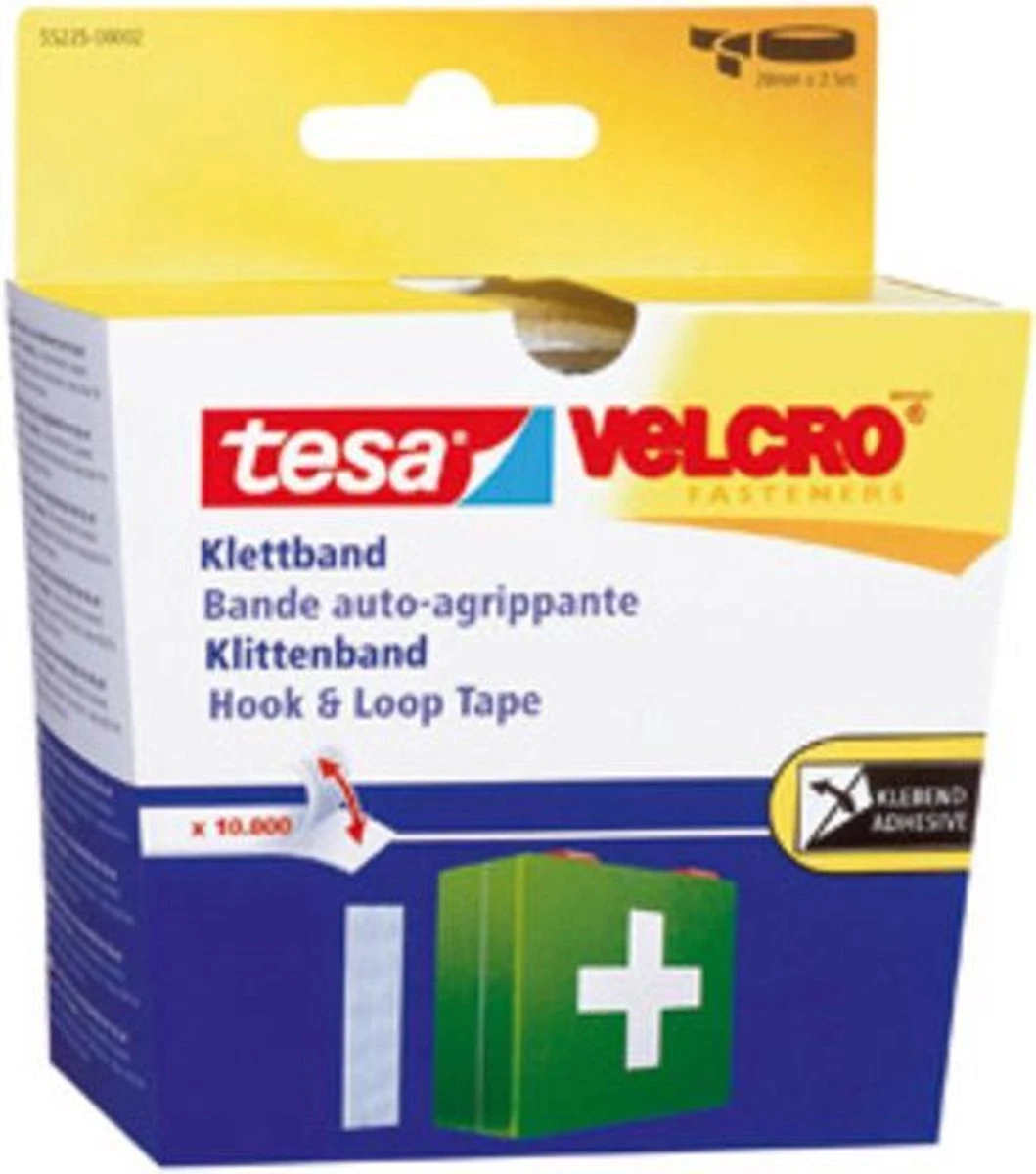 Tesa-Velcro Klittenband 55225-WI - 20 X 2500 Mm - Wit 14 Tesa-Velcro Klittenband 55225-WI - 20 X 2500 Mm - Wit - Afbeelding 12