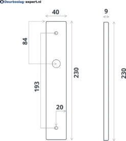 Impresso London Deurklink Zwart – Deurbeslag - Binnendeur – Deurkruk Met Schild – Blind – Langwerpig Deurschild – 230 X 40 X 9 Mm -WerkPro Verkoopwinkel 1068x1200 6