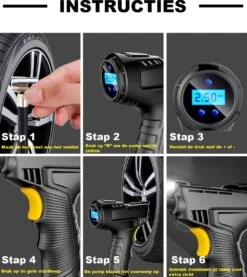Draagbare Compressor Bandenpomp – 12V Luchtcompressor – Fiets, Auto Tot Camper – Elektrische Fietspomp -WerkPro Verkoopwinkel 1069x1200 2