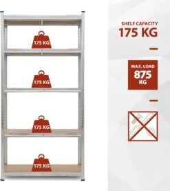 Kreator - KRT674001 - Opbergrek - 875kg 5 Schappen -WerkPro Verkoopwinkel 1070x1200 10