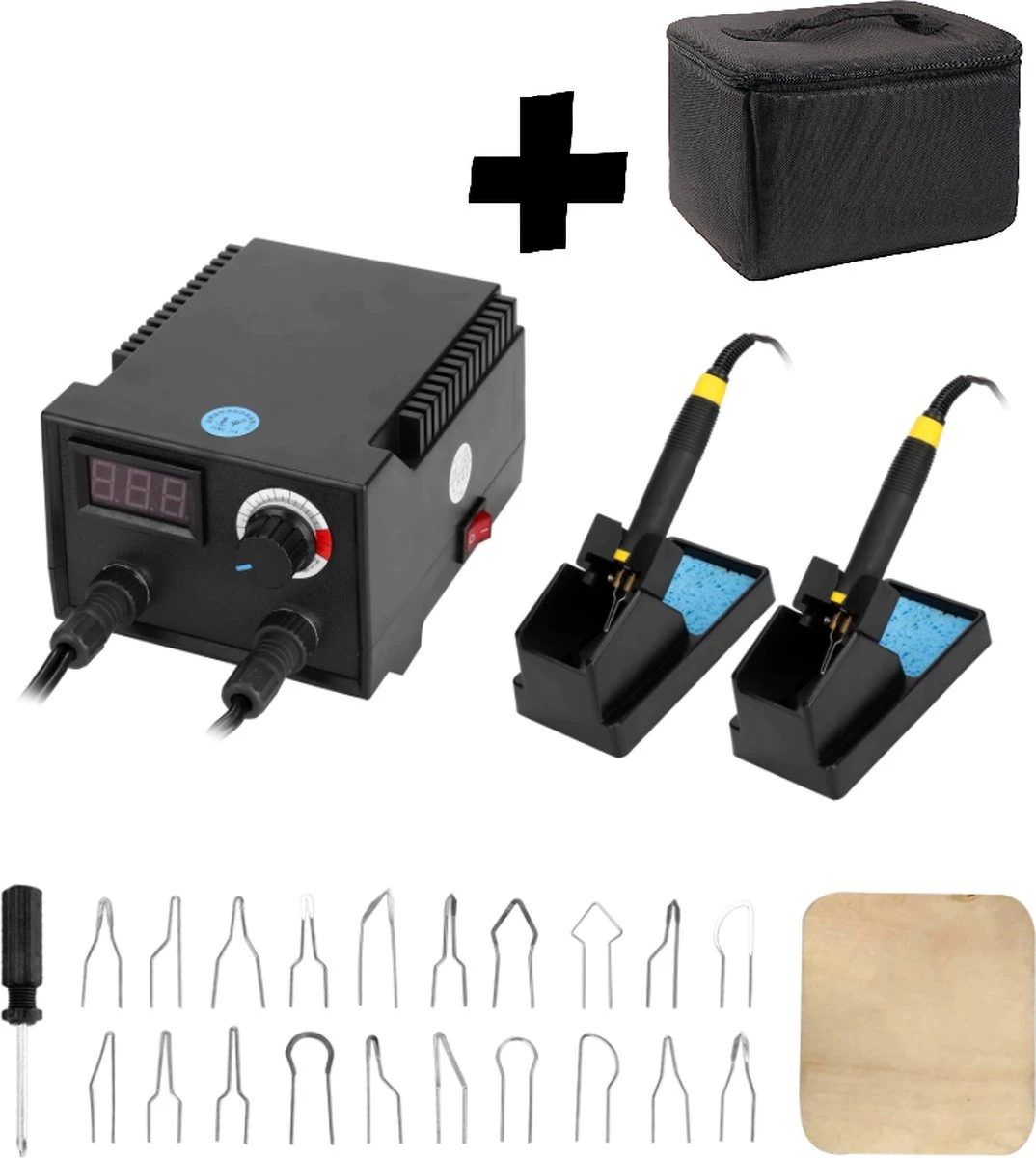 Houtbrander Set Incl. Opbergtas - Pyrografie - Houtbranderset - Pyrography - Pen - Voor Hout - Voor Hobby - XXL Editie 10 Houtbrander Set Incl. Opbergtas - Pyrografie - Houtbranderset - Pyrography - Pen - Voor Hout - Voor Hobby - XXL Editie - Afbeelding 8