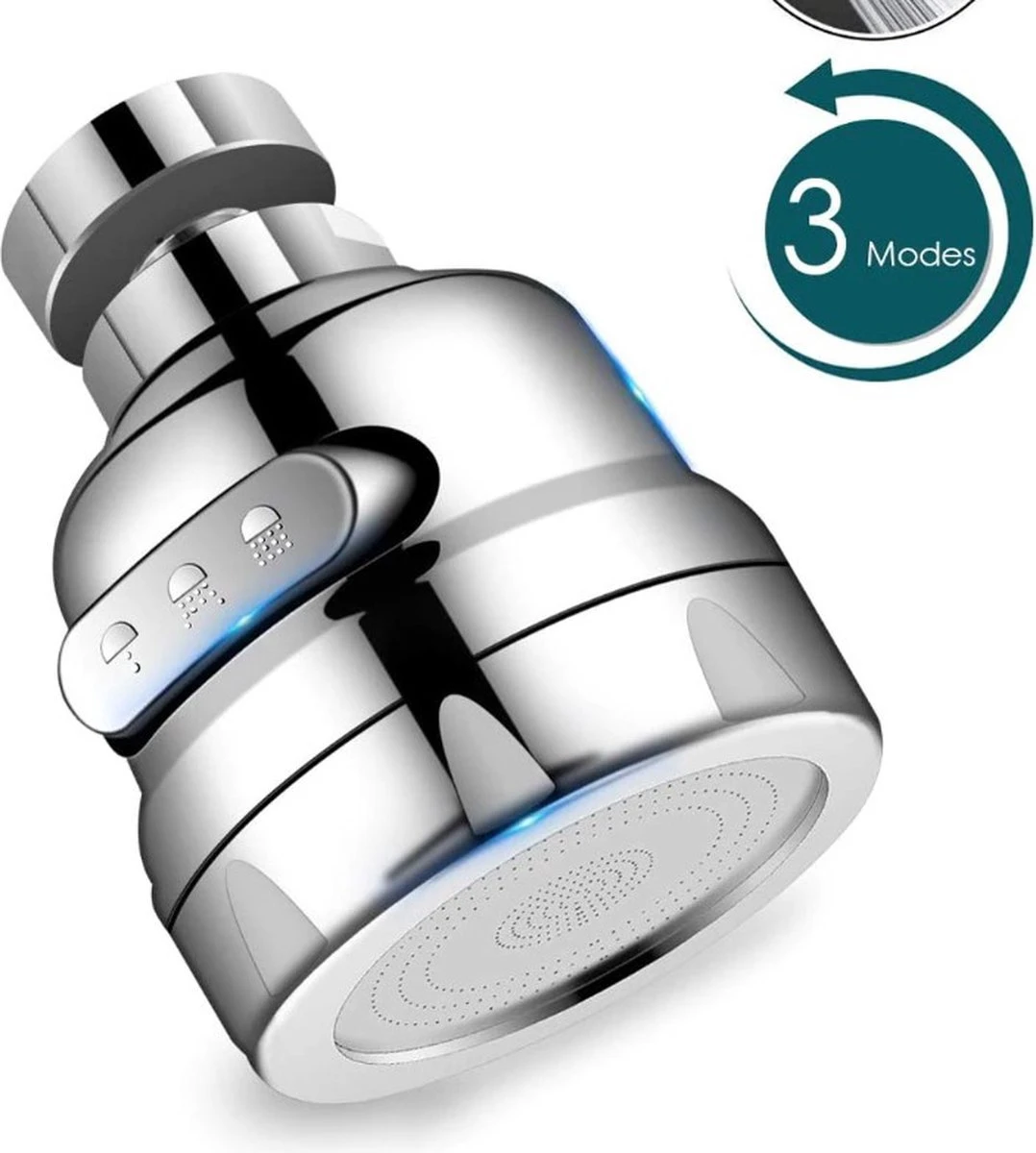 Merkloos Roterende Kraanslang - Waterbesparend - Flexibel Kraan Opzetstuk - 360 Graden Draaibaar - Kraankop - Kraanfilter - Hogedruk Kraan - Sproeikop - Keukenkraan - Kraan Verlengstuk 5 Merkloos Roterende Kraanslang - Waterbesparend - Flexibel Kraan Opzetstuk - 360 Graden Draaibaar - Kraankop - Kraanfilter - Hogedruk Kraan - Sproeikop - Keukenkraan - Kraan Verlengstuk - Afbeelding 3