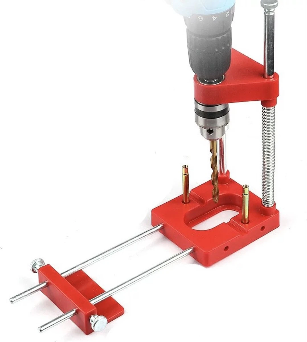 Merkloos Boorstandaard - Boormachine Houder - Boorstandaard Met Boorkop - 1,5-10mm - Rood 4 Merkloos Boorstandaard - Boormachine Houder - Boorstandaard Met Boorkop - 1,5-10mm - Rood - Afbeelding 2