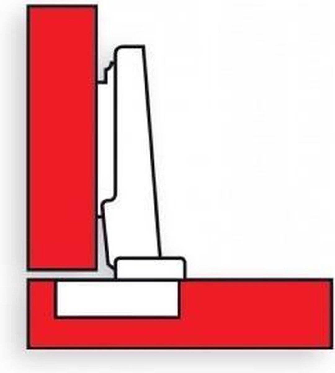 GRIFFON Standaard Scharnier Voorliggend 110° 10 GRIFFON Standaard Scharnier Voorliggend 110° - Afbeelding 8