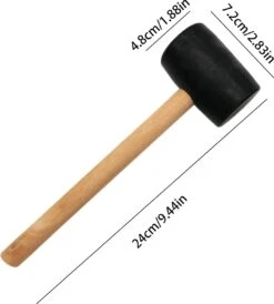Merkloos Rubberen Hamer Met Houten Handvat 200 Gram -WerkPro Verkoopwinkel 1082x1200 7
