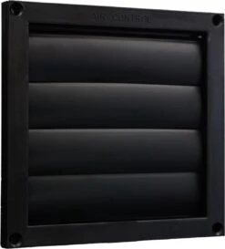 Luchtrooster Lamellen Zwart 165x165