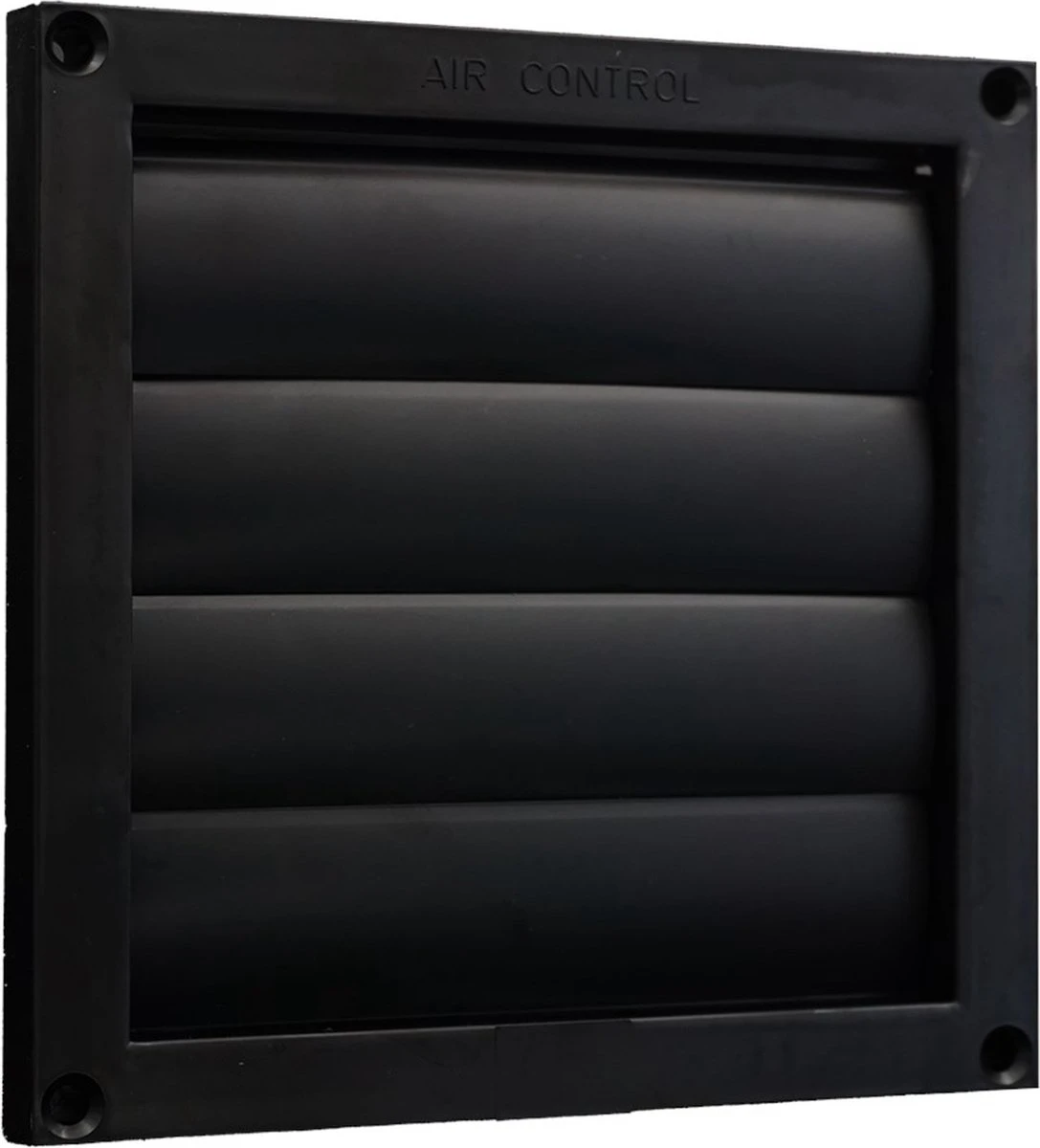 Luchtrooster Lamellen Zwart 165x165 3 Luchtrooster Lamellen Zwart 165x165