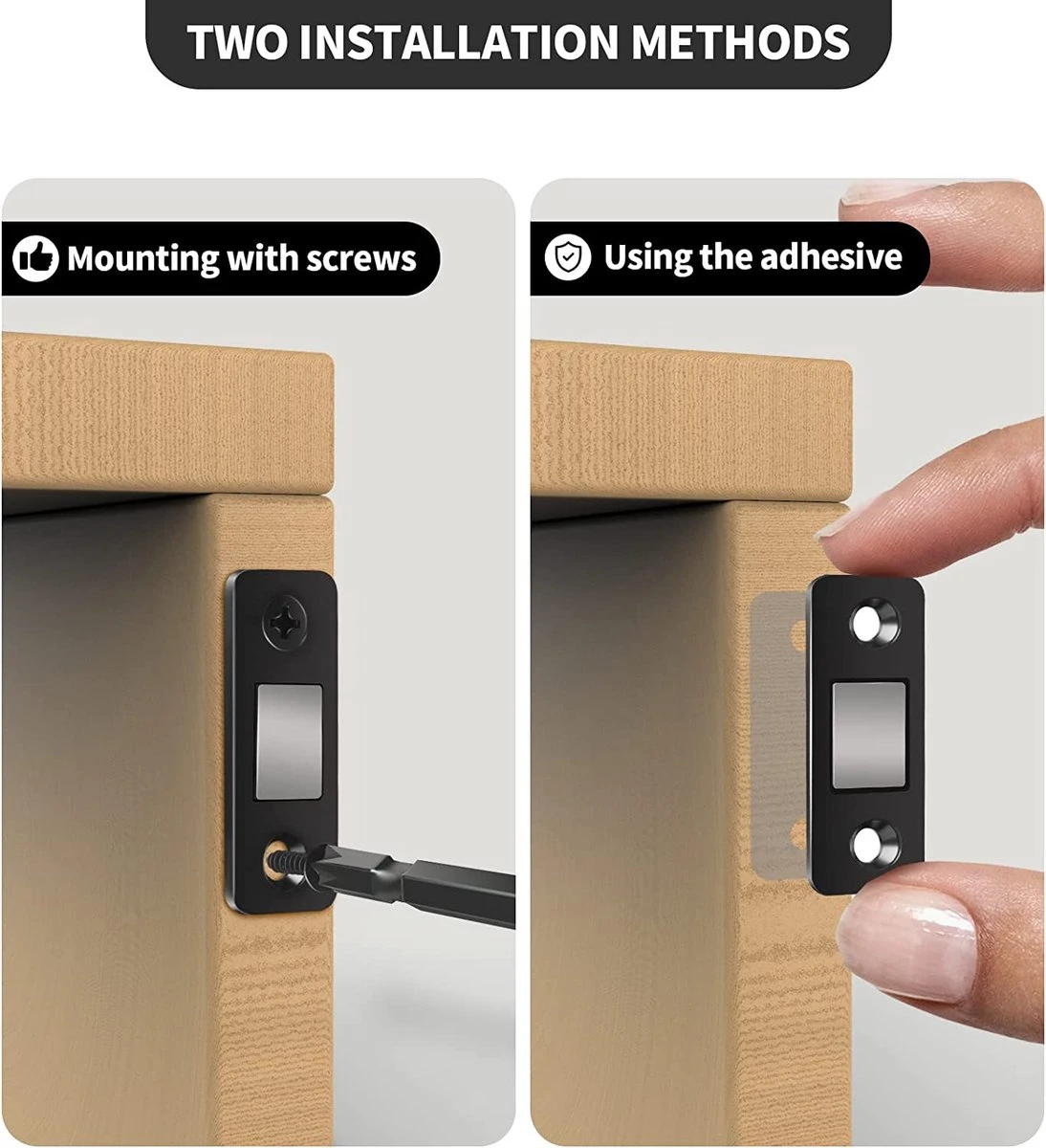 Magneetsnapper - 4 Stuks - Magnetische Deurdranger - Deur Magneet - Kast Magneet - Deurvanger - Magneet Snapper - Magneet Slot - Magneet Sluiting- Inclusief Schroeven - Deurmagneet - Druksnapper 5 Magneetsnapper - 4 Stuks - Magnetische Deurdranger - Deur Magneet - Kast Magneet - Deurvanger - Magneet Snapper - Magneet Slot - Magneet Sluiting- Inclusief Schroeven - Deurmagneet - Druksnapper - Afbeelding 3