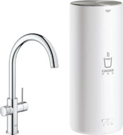 GROHE Red 3IN1 Kokendwaterkraan - C Uitloop - 7L Boiler - Mengventiel - Chroom - 30031001