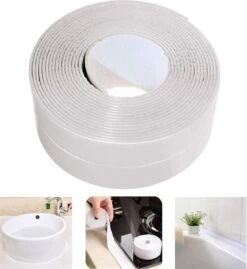 Merkloos Kitstrip - Sanitairstrip - Afdichtingstape - Afdichtstrip - Lekstrip - Douchestrip - Sanitairkit - Grijs - 3.8CM X 3.2M -WerkPro Verkoopwinkel 1101x1200 9