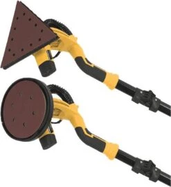Powerplus POWX0477 Telescopische Wandschuurmachine - 710W - Ø225mm - Incl. 2 Schuurkoppen (rond En Driehoek), 6x Schuurpapier En Stofzak - Voor Plafond En Muur -WerkPro Verkoopwinkel 1102x1200 4