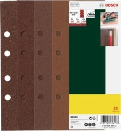 Bosch 25-delige Schuurbladenset Voor Vlakschuurmachines Geperforeerd 93 X 230 Mm - Korrel 60; 80; 120; 240 -WerkPro Verkoopwinkel 1104x1200 1
