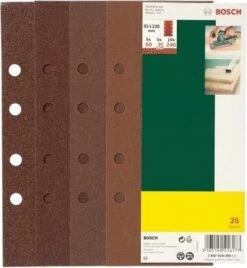 Bosch 25-delige Schuurbladenset Voor Vlakschuurmachines Geperforeerd 93 X 230 Mm - Korrel 60; 80; 120; 240 -WerkPro Verkoopwinkel 1105x1200 2