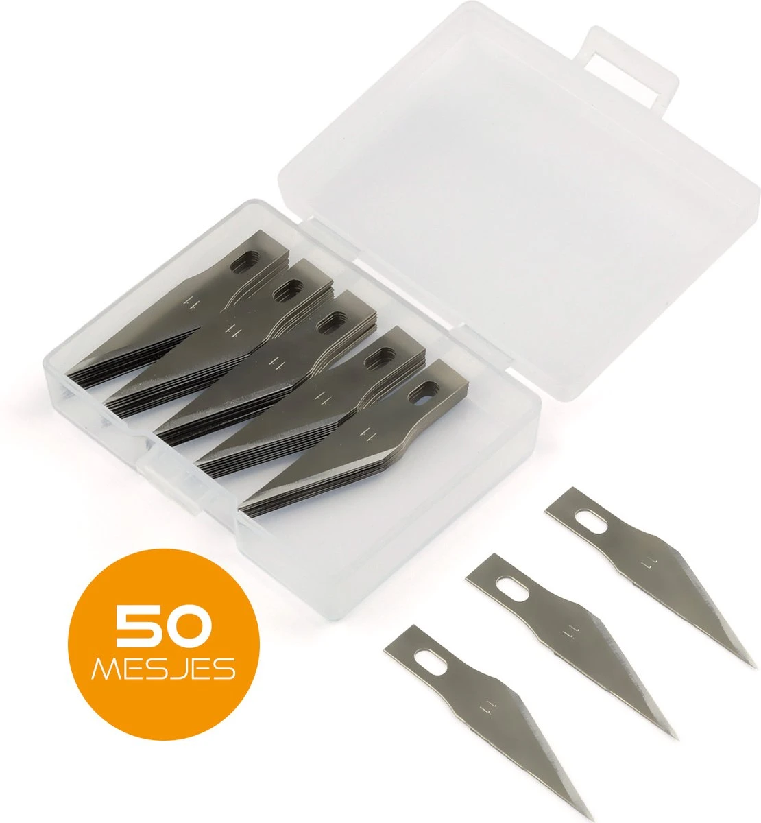 Scalpel Mesjes Nr.11 - Navulverpakking 50 Stuks Voor Hobbymes 3 Scalpel Mesjes Nr.11 - Navulverpakking 50 Stuks Voor Hobbymes