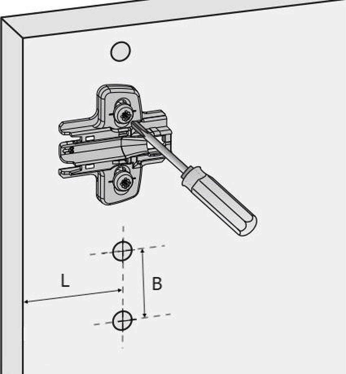 GRIFFON Standaard Scharnier Voorliggend 110° 9 GRIFFON Standaard Scharnier Voorliggend 110° - Afbeelding 7