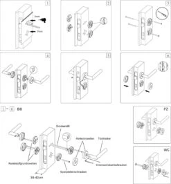 Slotman Solutions Mat Zwarte Deurklink RVS Met Rond Rozet En Toilet-/badkamersluiting - Deurkruk Zwart Voor Stijlvolle En Elegante Uitstraling -WerkPro Verkoopwinkel 1115x1200 5