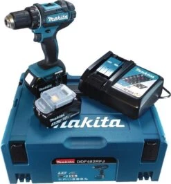 Makita DDF482RFJ 18V Li-Ion Accuboor-/schroefmachine (2x3.0Ah Accu) -WerkPro Verkoopwinkel 1116x1200