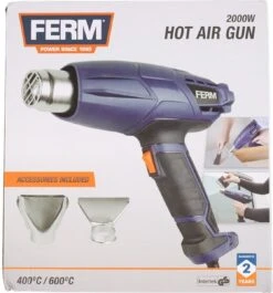 FERM Professionele Heteluchtpistool 2000W - 2 Opzetstukken - Hittepistool - Heatgun - Warmtepistool -WerkPro Verkoopwinkel 1118x1200 4
