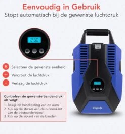 LifeGoods Elektrische Compressor En Bandenpomp - 12V - 10,3 Bar - 35L/m - Blauw -WerkPro Verkoopwinkel 1125x1200