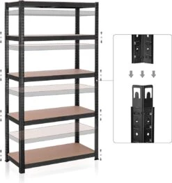 Doogo® Opbergrek XL - Stellingkast - 120 Cm Breed - 5 Jaar Garantie - 180x120x40 Cm - 1000 Kg+ Draagkracht - 200 Kg Per Plank - Monteren Zonder Schroeven - Zwart 24 Doogo® Opbergrek XL - Stellingkast - 120 Cm Breed - 5 Jaar Garantie - 180x120x40 Cm - 1000 Kg+ Draagkracht - 200 Kg Per Plank - Monteren Zonder Schroeven - Zwart -WerkPro Verkoopwinkel 1127x1200 7