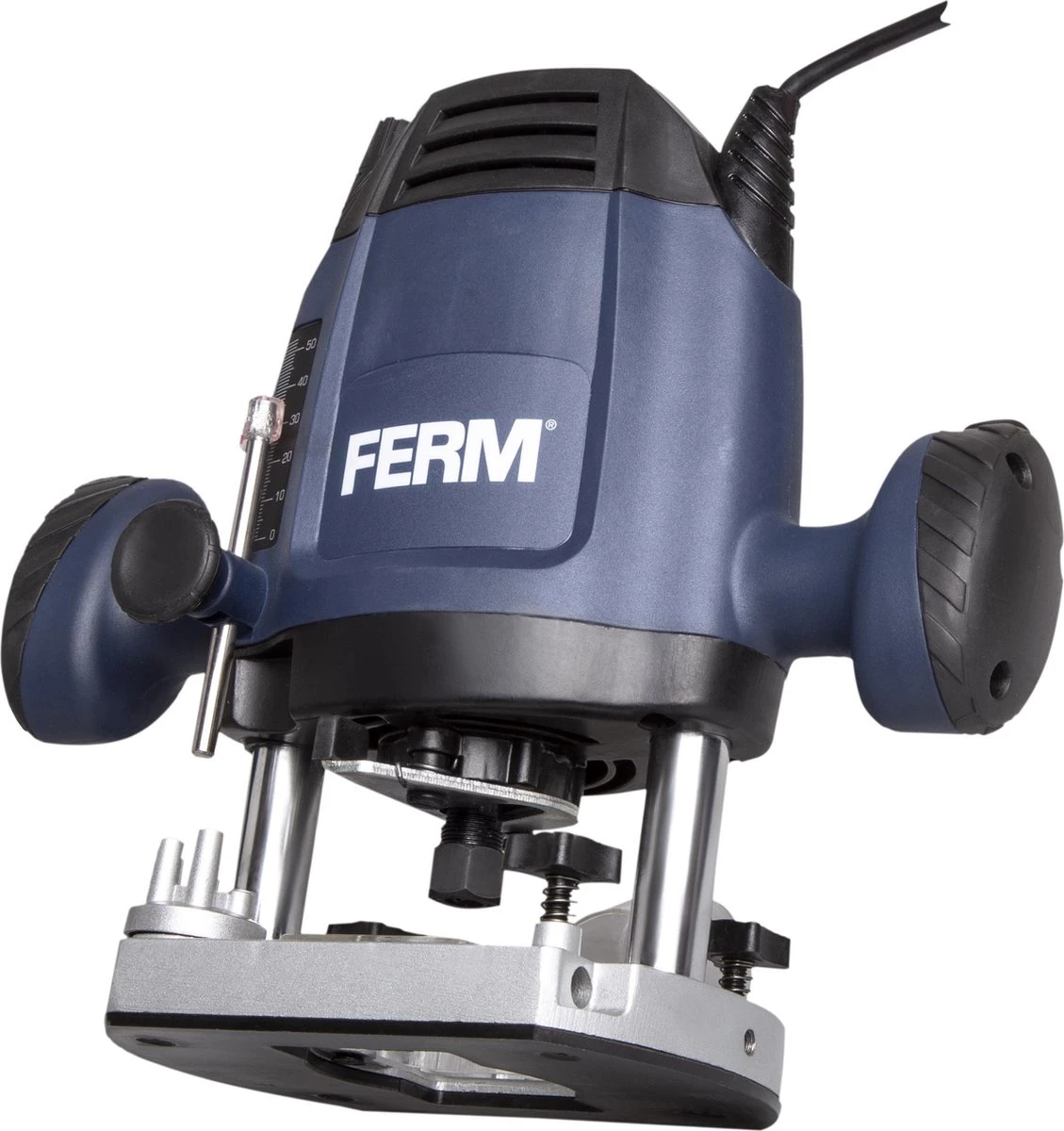 FERM Bovenfrees 1200W - 6, 8 Mm - Variabele Snelheid – Incl. 3-delige Frezenset, Kopieerring, Parallelgeleider En Passerpunt 3 FERM Bovenfrees 1200W - 6, 8 Mm - Variabele Snelheid – Incl. 3-delige Frezenset, Kopieerring, Parallelgeleider En Passerpunt