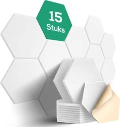 Avint Goods - Geluidsisolatie Zelfklevend Door Akoestische Panelen – 15 Stuks – Witte Geluidsdemper - 30x26x15cm
