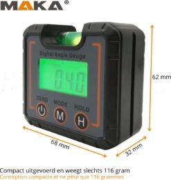 MAKA Digitale Hellingmeter - Hoekmeter - Magnetisch - Incl. Batterijen -WerkPro Verkoopwinkel 1139x1200 8
