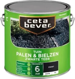 CetaBever Tuin Palen & Bielzen Beits - Mat - Zwarte - 2,5 Liter