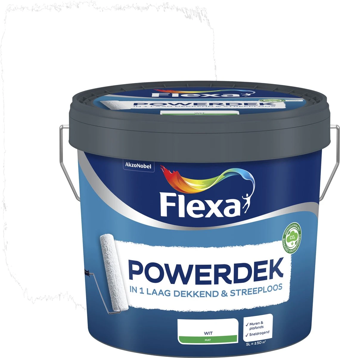 Flexa Powerdek Muurverf - Muren & Plafonds - Binnen - Stralend Wit - 5 Liter 3 Flexa Powerdek Muurverf - Muren & Plafonds - Binnen - Stralend Wit - 5 Liter