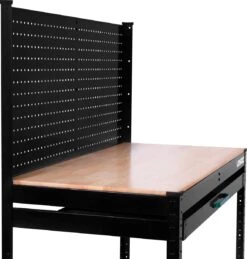 VONROC Duurzaam Rubberhout Werkbank / Werktafel - Met Stalen Gatenwand En Lade – Belastbaar Tot 130kg – Incl. 15-delige Hakenset -WerkPro Verkoopwinkel 1143x1200 11