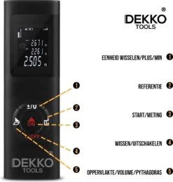 Dekko Tools Professionele Laser Afstandsmeter - 40 Meter Bereik - USB Oplader -WerkPro Verkoopwinkel 1146x1200 3