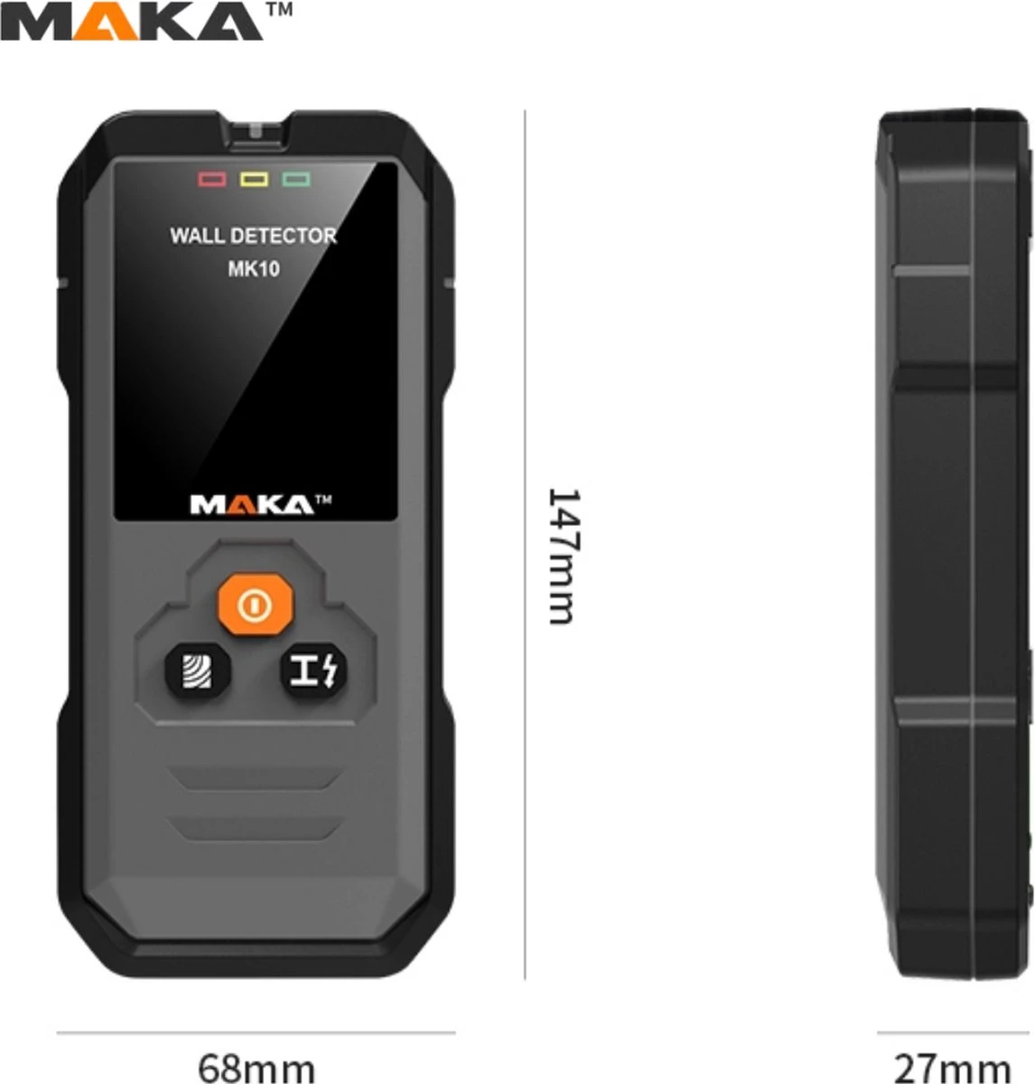 MAKA Digitale Leidingzoeker - Koper, Metaal & Hout Detectie Tot 120mm 7 MAKA Digitale Leidingzoeker - Koper, Metaal & Hout Detectie Tot 120mm - Afbeelding 5